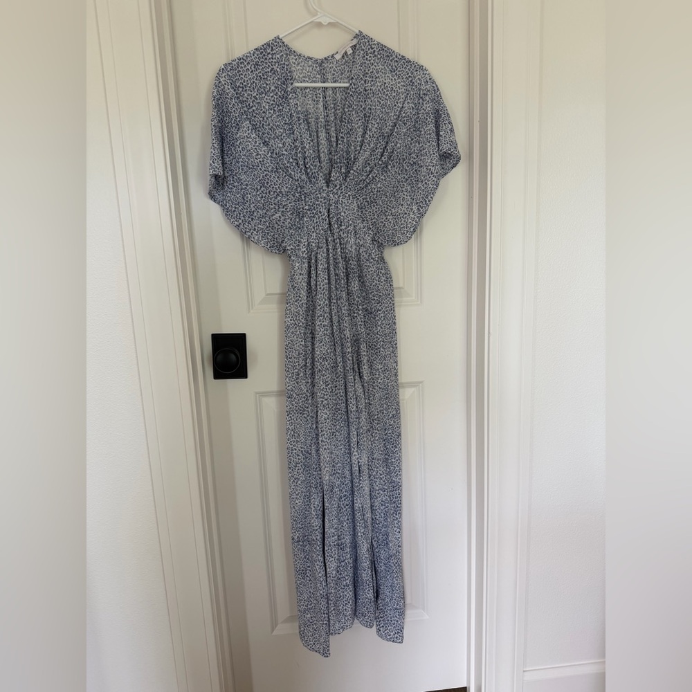 Olivaceous VICI BLUE Speckled Maxi Dress with slits Size Small